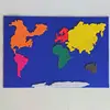 8 piece felt continent world map
