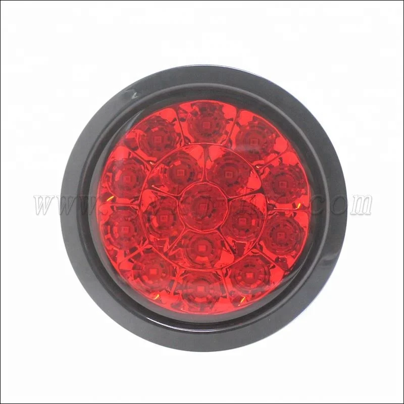 
Red amber white 12v 24v 4 inch round truck LED trailer tail lights 