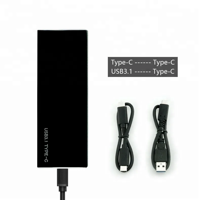 

USB3.1 Type-C To NVMe M.2 Hard Disk Box, Black;blue;red;silver