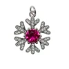 2019 new design copper snow pendant with purple zircon setting for jewelry making