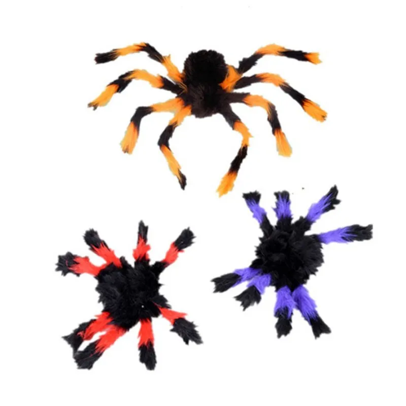 Oempromo long plush halloween party decoration spider