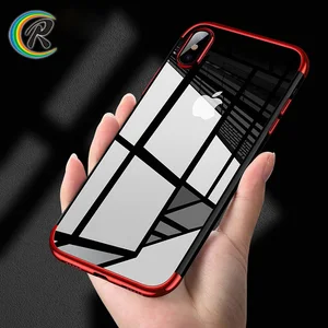 2019 Phone cases Plating Shining Silicone Soft TPU Phone Cover Clear for iPhone X case