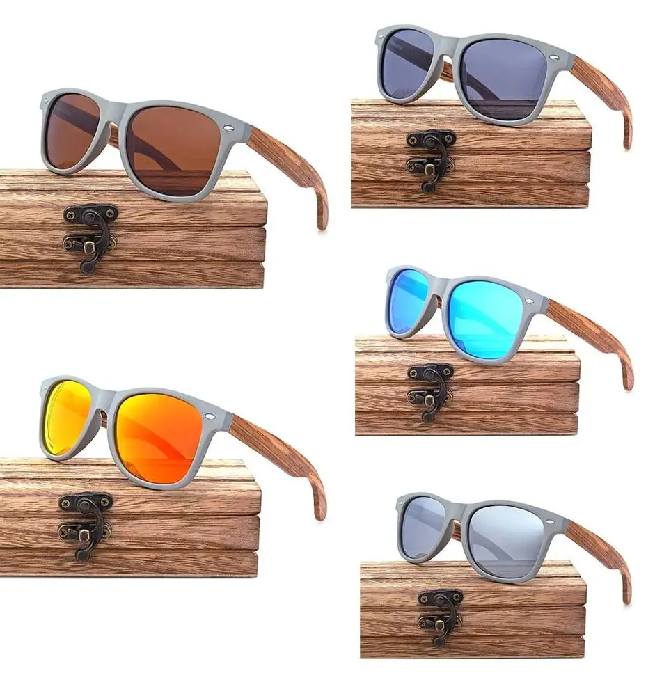 

Fashion plastic glasses wooden bamboo polarized sunglasses women