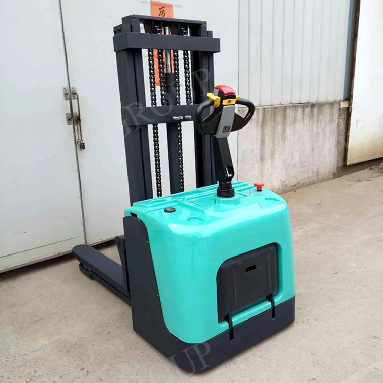 Pallet Truck Lift Stacker 2 Ton Electric Battery Forklift Used In Warehouse