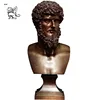 wholesale chinese factory resin roman old man head bronze bust statue sculpture for sale BSG-233