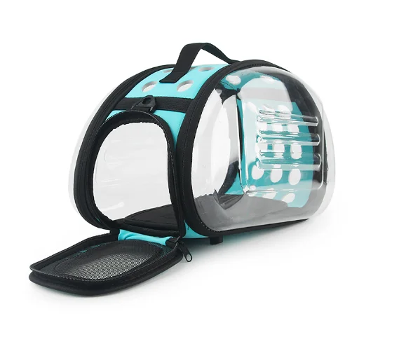 

Multi-function Pet Carrier Carrying Cat Dog Durable PVC Breathable Travel Tote Bag Transparent Visible Puppy Cat Shoulder Bag