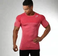 

men fitness Seamless Gym T Shirt Compression Wear