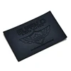 OEM patch heat embossing leather beanies custom embossed clothing jeans PU embossed leather label