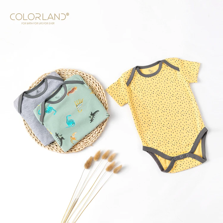 

Organic soft cotton baby clothes romper for newborn, As picture/customized