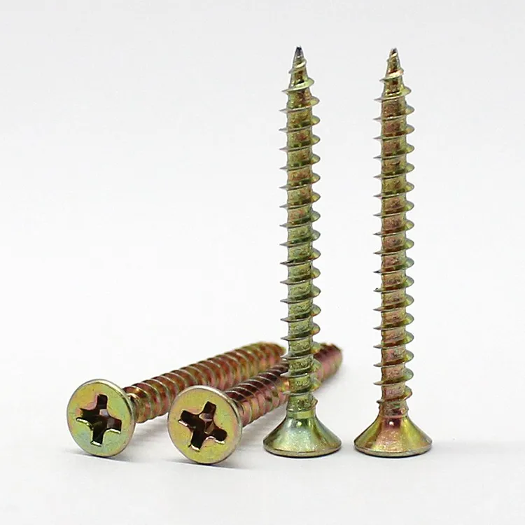 
M3.5 M4 M5 Color Zinc Coarse Thread Chipboard or Particleboard Needle Point Screws 