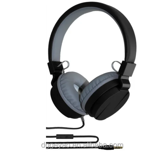 Stereo Foldable  headphone ,computer headset with mic button answer & end up the phone call ,headphone with detachable cord