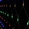 Outdoor Solar Powered Red and Green LED Net Lights Tree Decoration