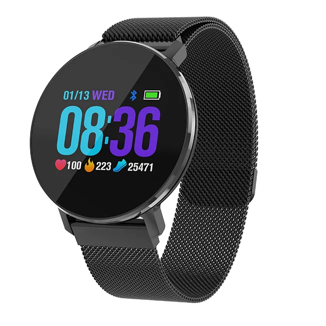 

3 Colors Milan Strap Ergonomic Health and Fitness Tracker Watch, N/a