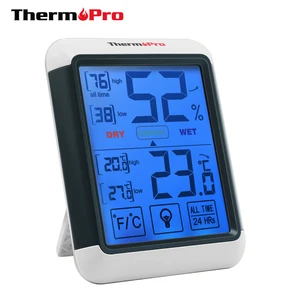 Image of ThermoPro TP55 Digital Hygrometer Indoor Thermometer Humidity Gauge with Touchscreen and Backlight Temperature Humidity Monitor