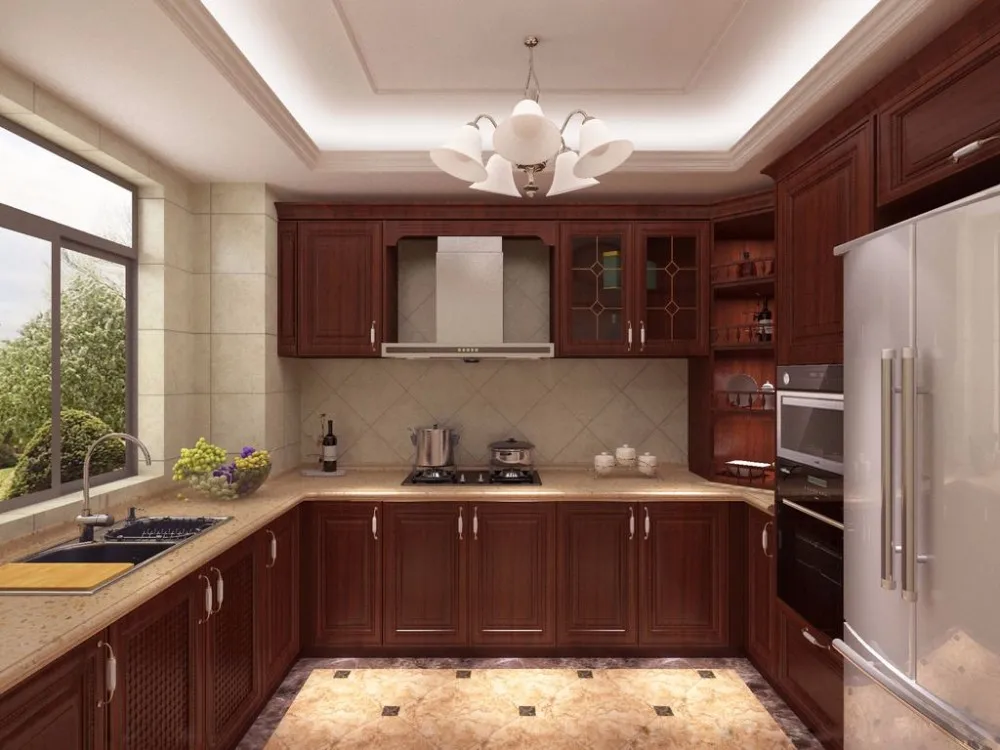 2022 High Gloss Custom Solid Wood Turkey Kitchen With