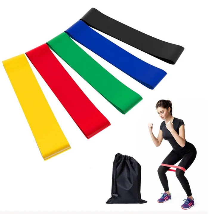 

Elastic Rubber Custom Printed Resistance Bands, Black;red;yellow;blue;green