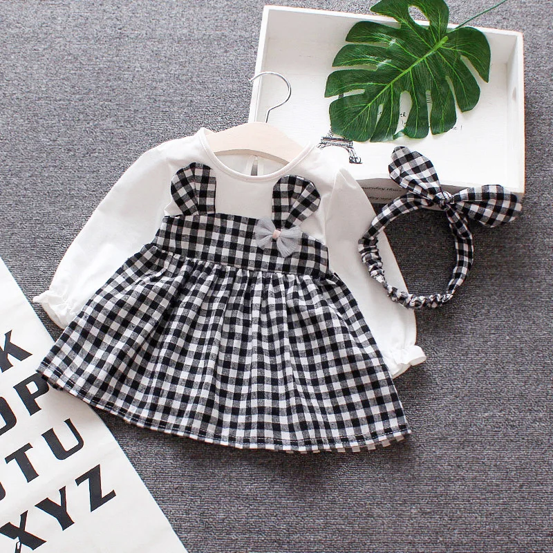 

Autumn New fashion Girls'Dresses kids clothes girl long sleeve checked dress princess kids children's girl dress, Picture show