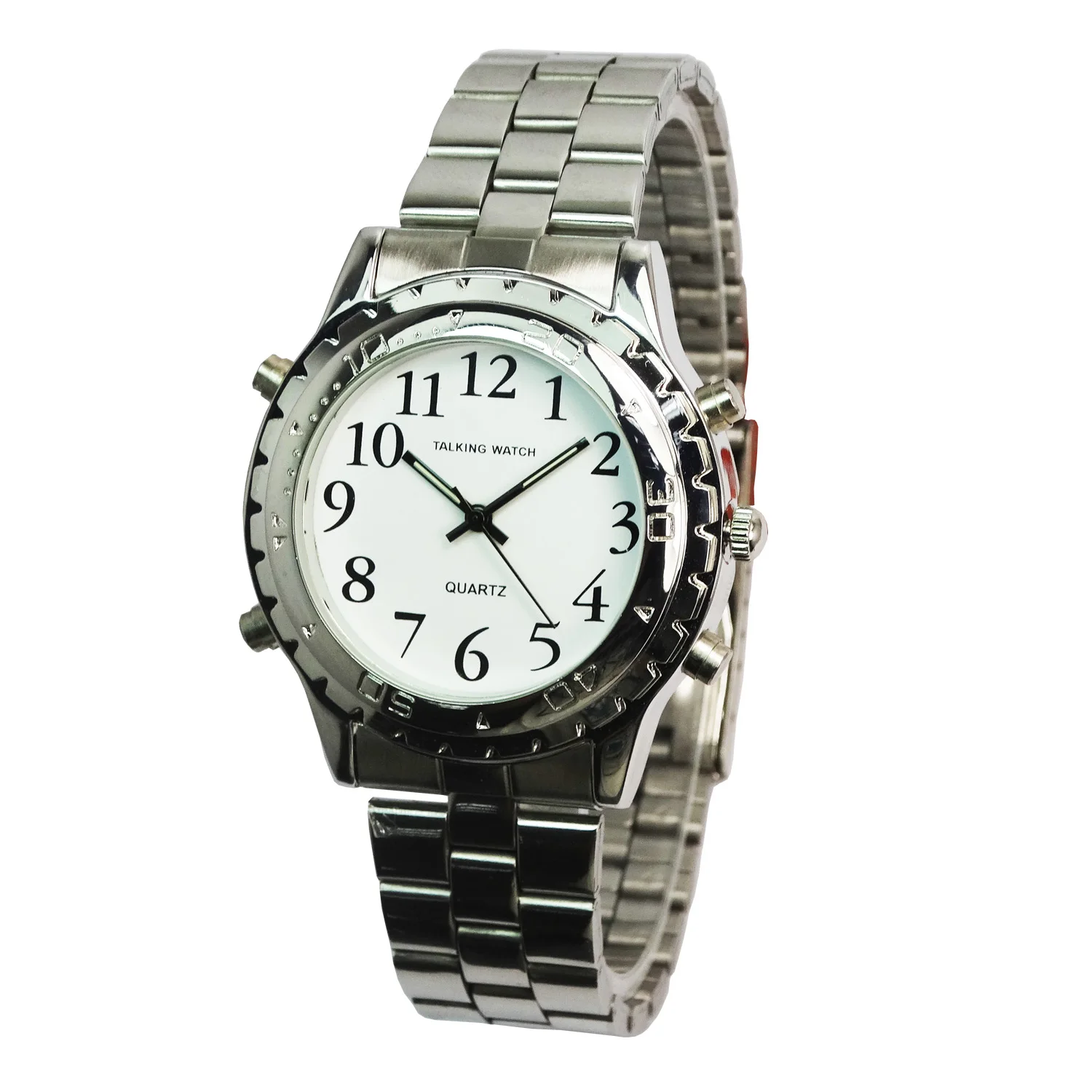 

Custom Logo Talking Watch For Blind People Couple Quartz Talking Watch