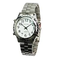 

Custom Logo Talking Watch For Blind People Couple Quartz talking watch