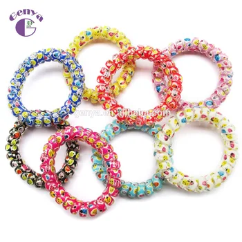 New Plastic Animal Printing Spiral Bracelet Telephone Cord Wrist