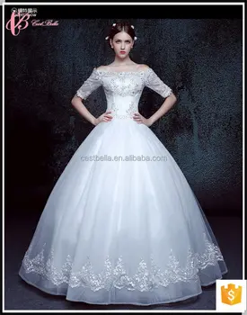 Lace Trumpet Short Sleeve Bridal Gown Pakistan Wedding Guest Dress