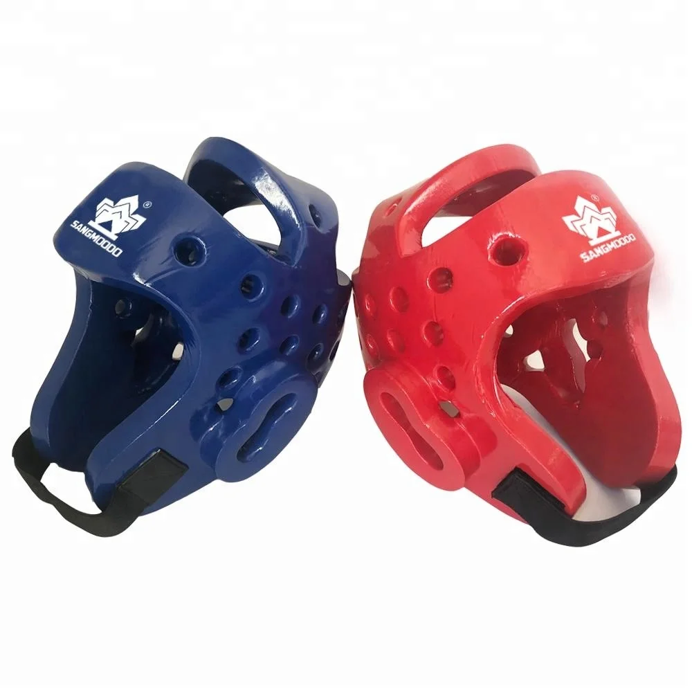 

High quality comfortable dipped foam tkd helmet taekwondo head protector, Red /blue