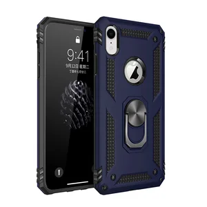 iPhone XR Armour Hybrid Case Ring Stand Magnetic Car Mount