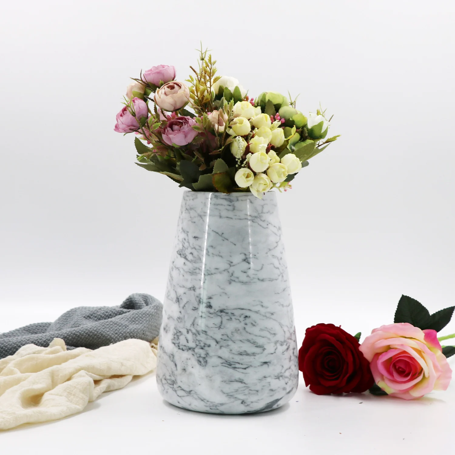 
Marble Vase Flower pots Display wedding Housewarming Gift 