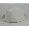 White Simple Leather Braided China Straw Hat