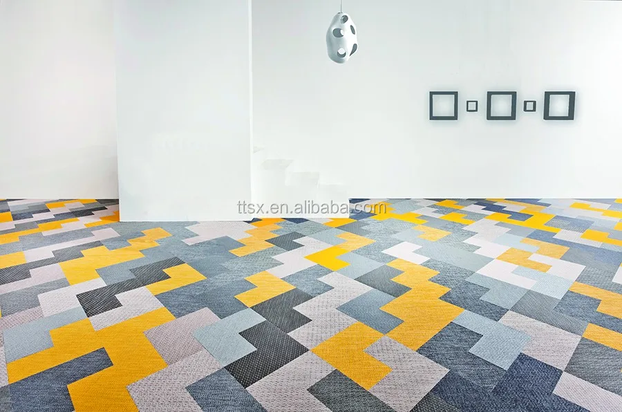 Hohe qualität 50x50 cm gewebten vinyl boden fliesen-Plastikboden