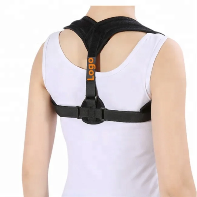 

Chinese supplier orthopedic neoprene back support belt pad back brace posture corrector, Black