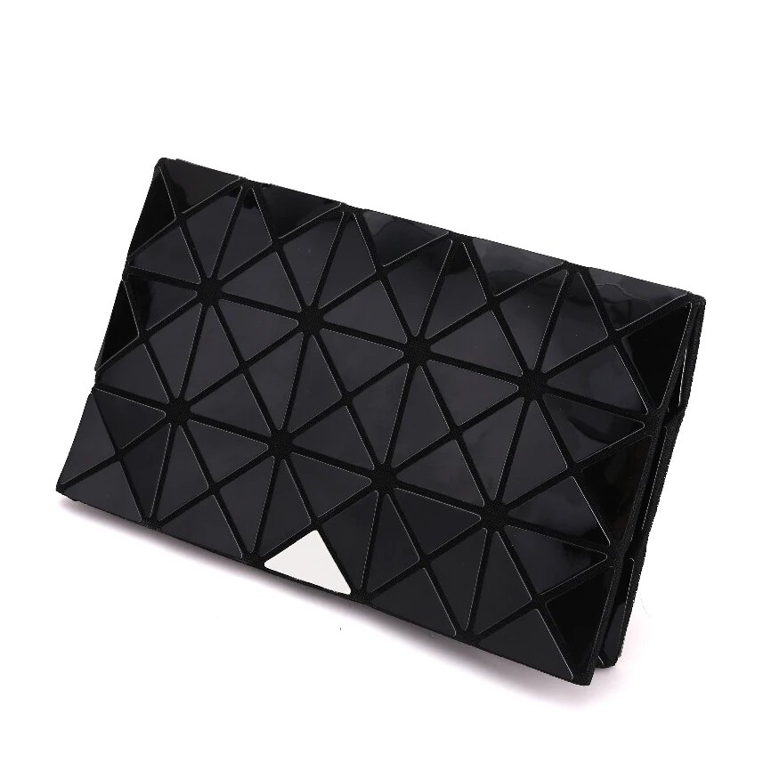 

Women Folding Handbag 2022 New Geometric Diamond Lattice Clutch Bags Convenient Multi-purpose PU Day Clutches Bag, Silver,black,white,flora