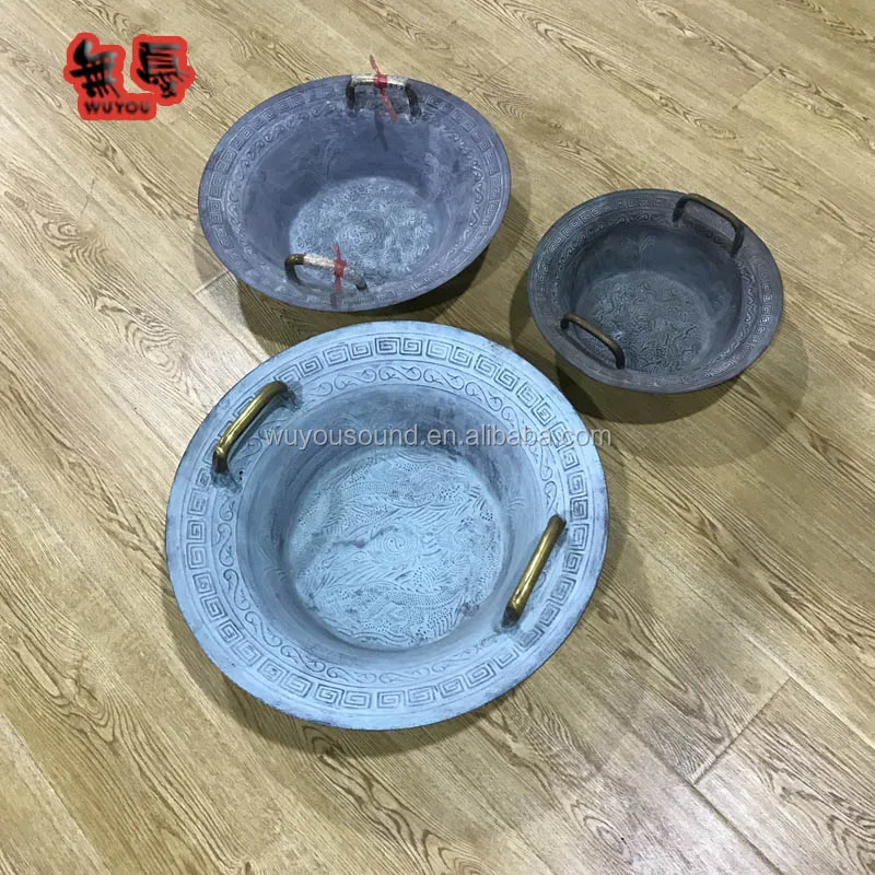 
28cm 38cm 44cm chinese traditional bronze spouting bowl and waterspring bowl 