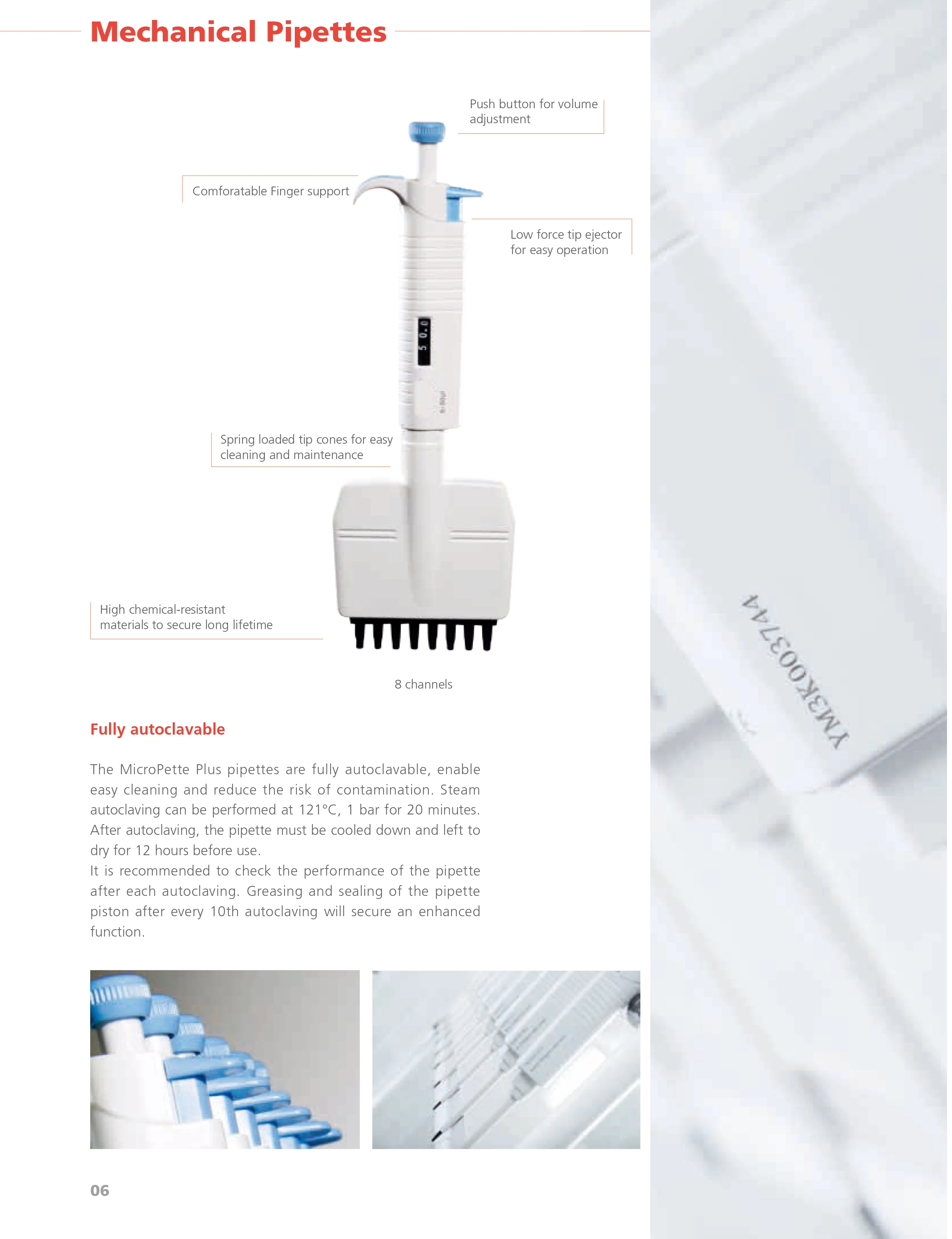 micro large variable precision viscosity  multi channel pipette