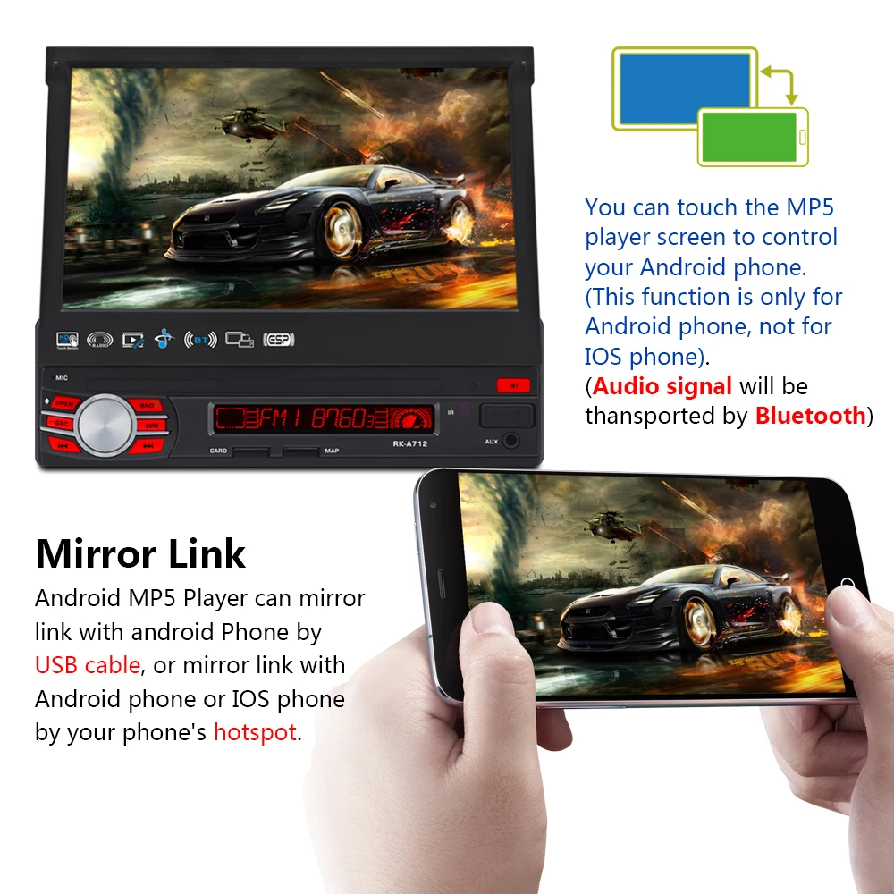 Wholesale 7 Inch Android Universal Touch Screen Car radio Dvd