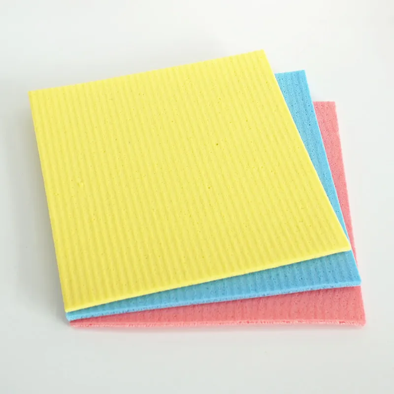 

Kitchen cleaning cellulose sponge cloth for sink pan dish and bowl, Blue;red;yellow or customized