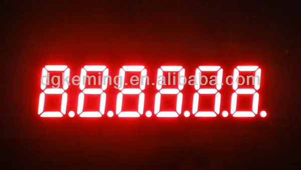 Ultra red 0.36 inch led digital electronics 6 digit 7 segment display 6 digits