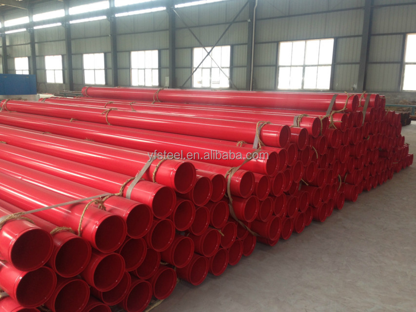 Schedule 40 Red Fire Fighting Welded Carbon Steel Pipe