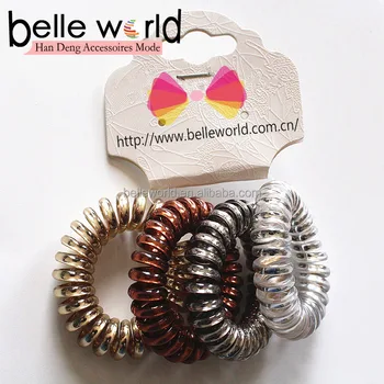 High Quality Metal Color Telephone Wire Hair Ties Chinese