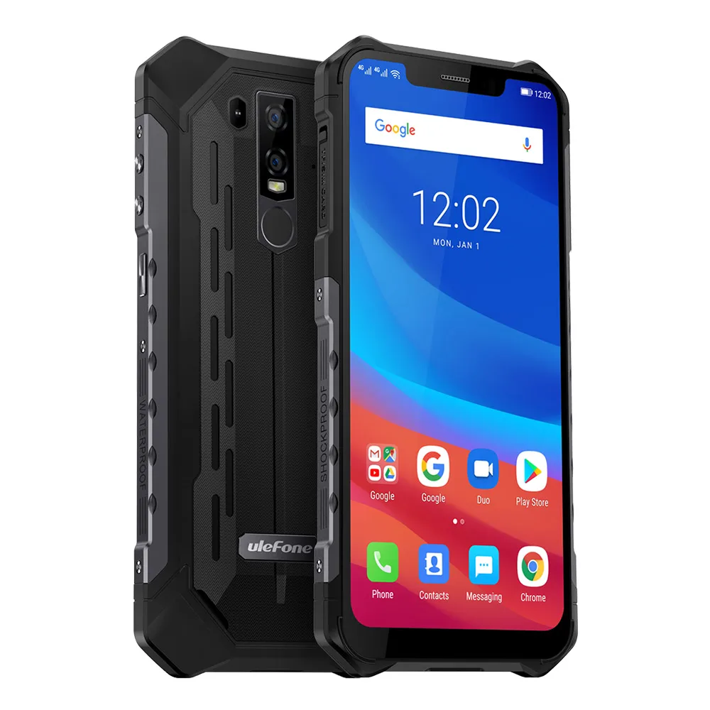 

Original Ulefone Armor 6 Tri-proof Cellphone 5000mAh Battery Android 8.1 Face Recognition Mobile SmartPhone, Black red