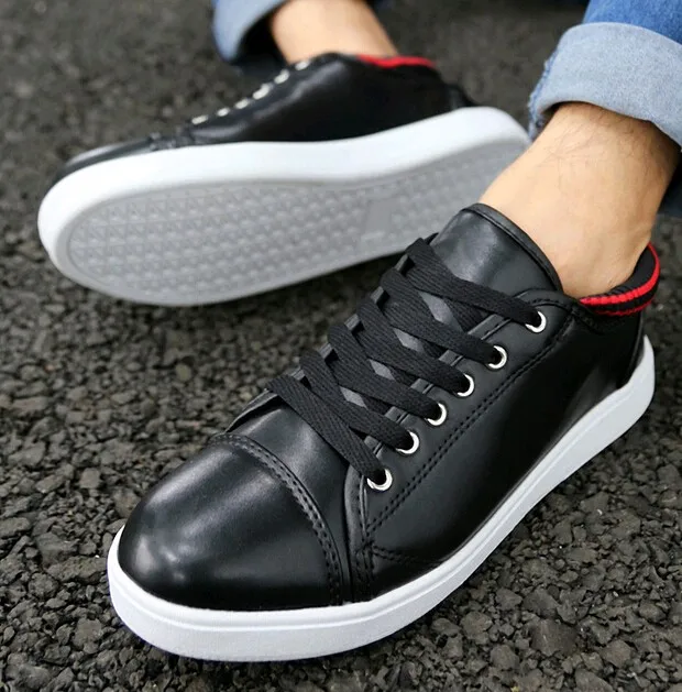 H10028d Korean Style Men Shoes Fashion Leather Sneakers Men's Shoe ...