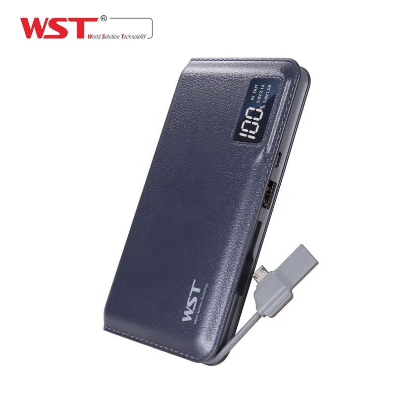 

CE FCC RoHS approved dual usb LCD Li-polymer battery mobile phone 10000 mah power bank