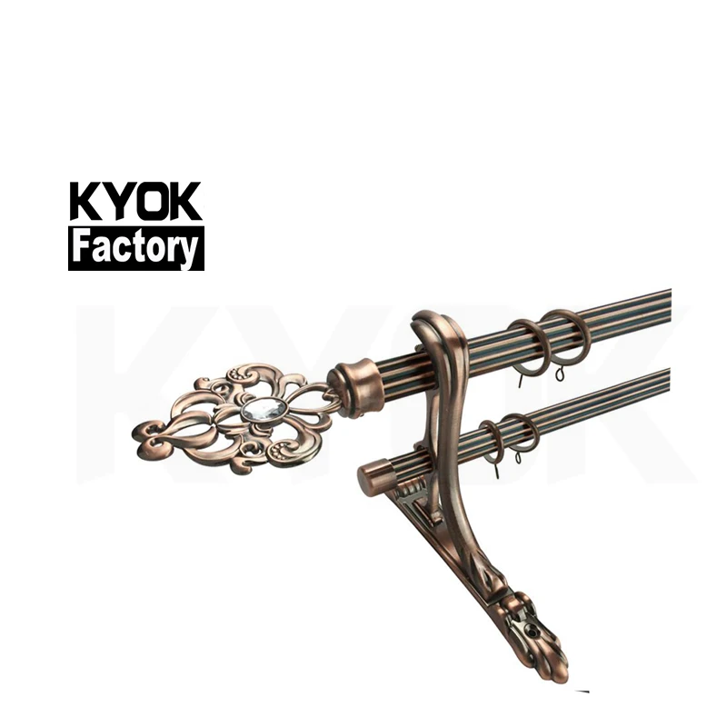 

KYOK 10 machine for curtain rods ,16 years curtain rod factory iron curtain pipe rods, Ab/ac/mn/bp/mp/bk or customized