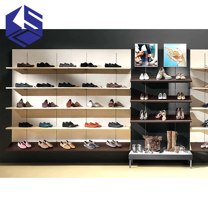 New Concept China Style Custom Made Modern Shoe Stores Gondola Wooden