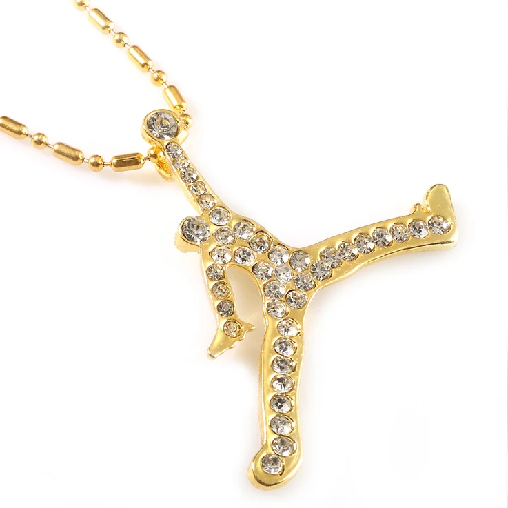 

Shiny 14K Gold HipHop Air Jodan Pendant Chain