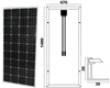 150w 200w high efficiency with 1480*670*30mm dimension mono solar panel series