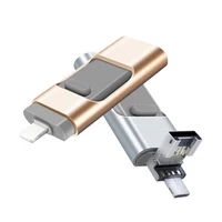 

Hot! OTG USB Flash Drive For i Phone 16GB 32GB 64GB USB Memory Stick 3in1 OTG for Android PC Pendrive 128GB 256GB