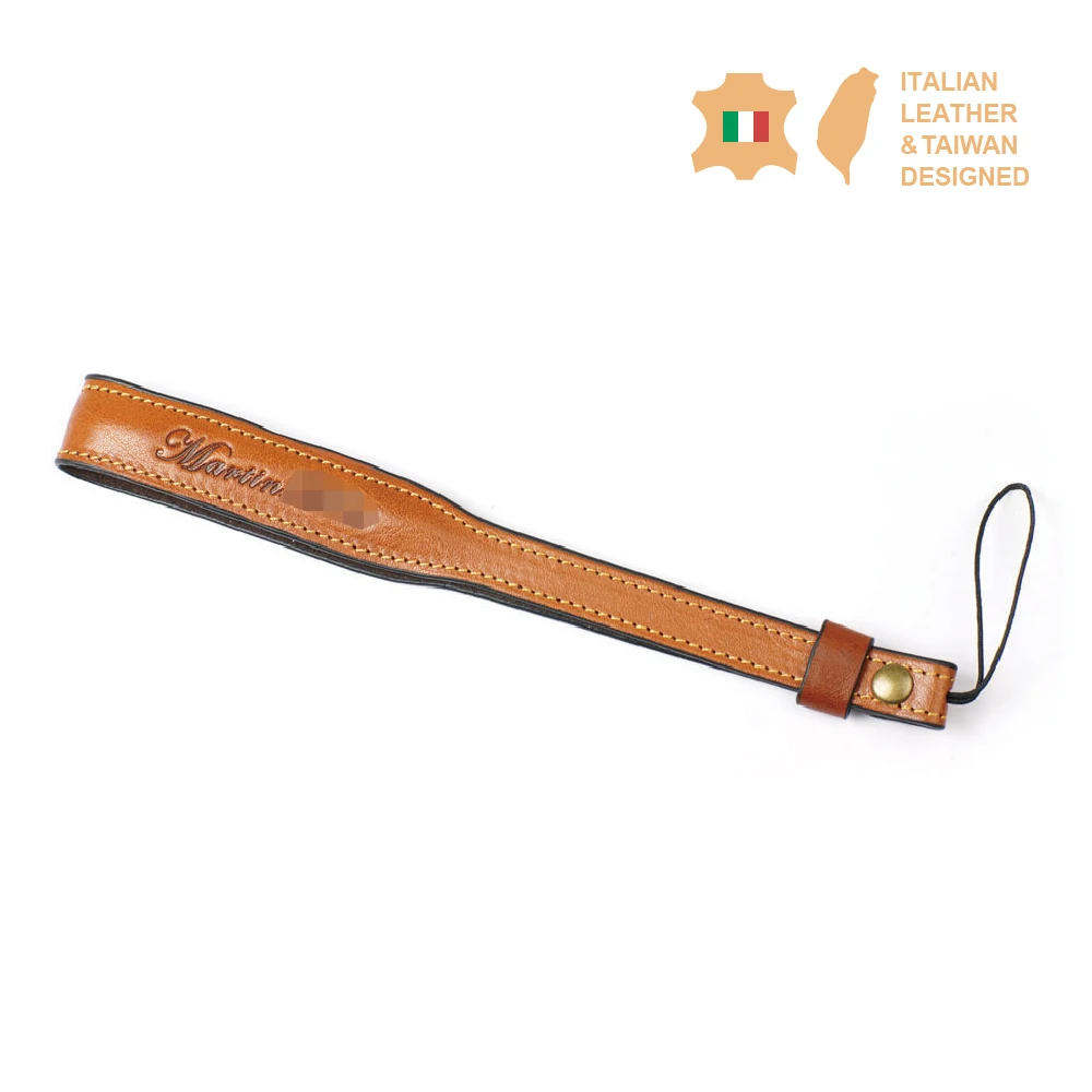 High Quality Customized Italian Genuine Leather Camera Wrist Strap