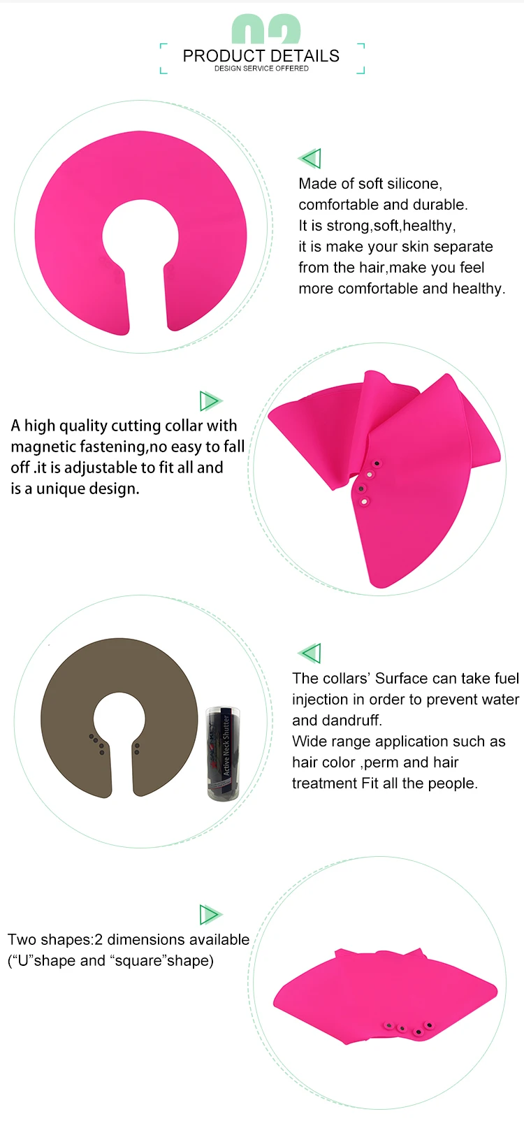 Salon Cutting Collar Stylist Magnetic Silicone Barber Cape Hair Coloring Shawl Neck Shutter Doubtless Bay , Buy Silicone Cutting Collar,Round Silicone