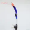 semi-dry submarine fish spear snorkel super double valves diving snorkel in silicone or pvc S03/S04